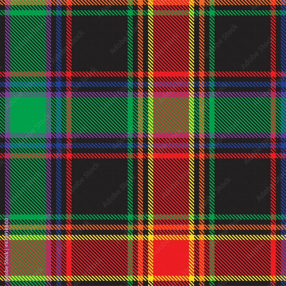 Rainbow Plaid Tartan Checkered Seamless Pattern Rainbow Plaid Tartan Checkered Seamless Pattern