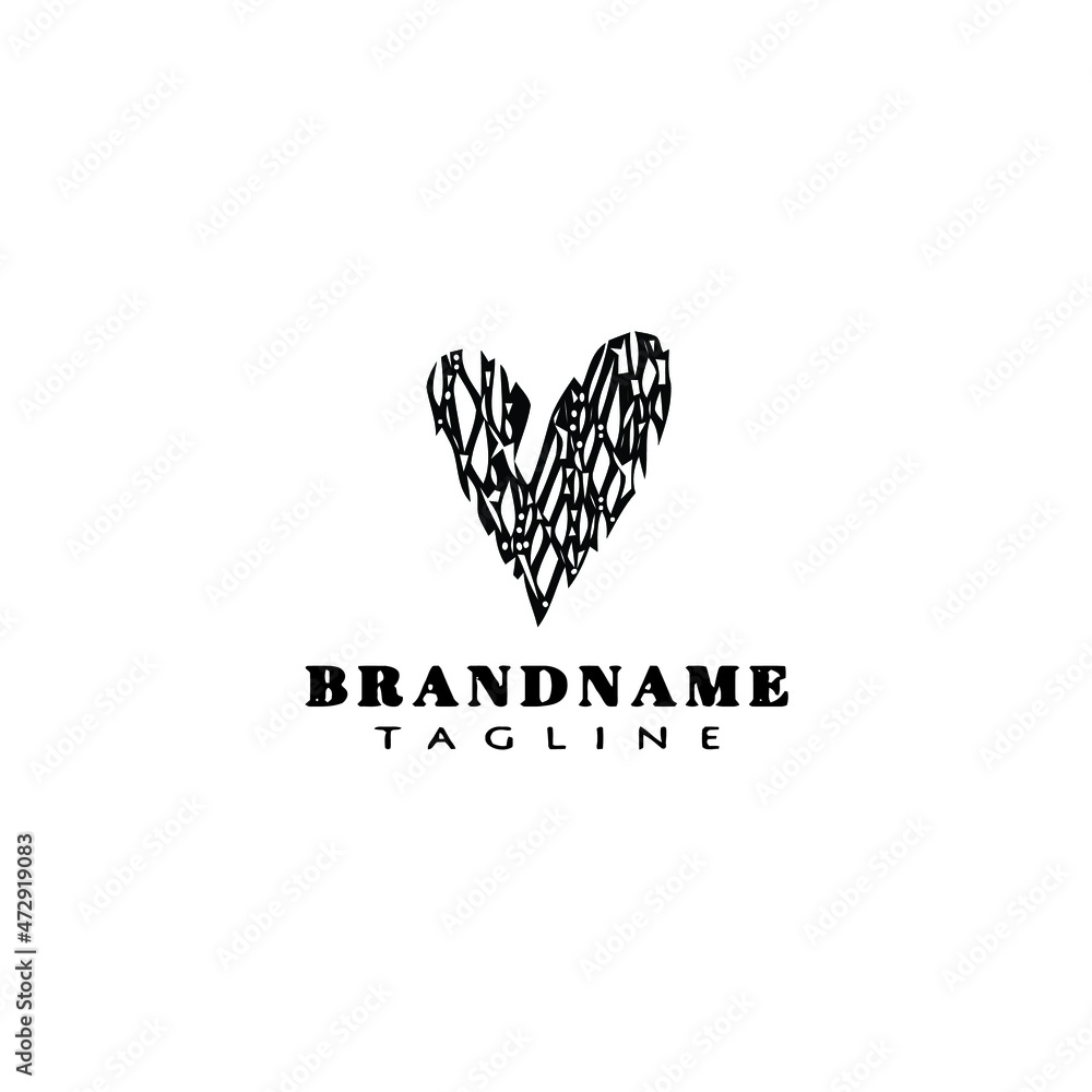 love logo cartoon icon design template black isolated vector cute love logo cartoon icon design template black isolated vector cute