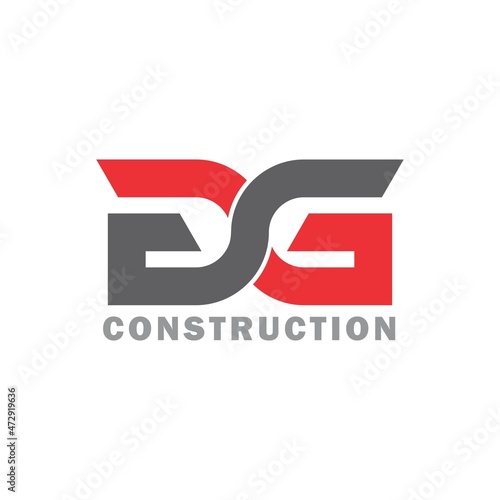 gg logo simple design construction