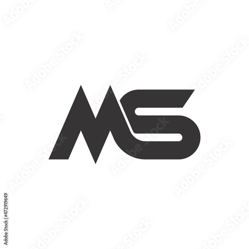 ms logo design simple and clean