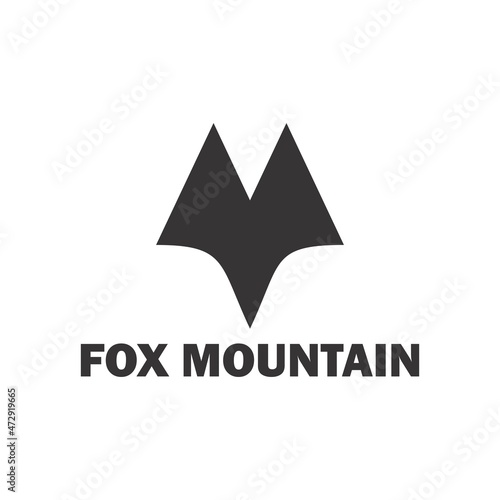 fox mountain logo m  design