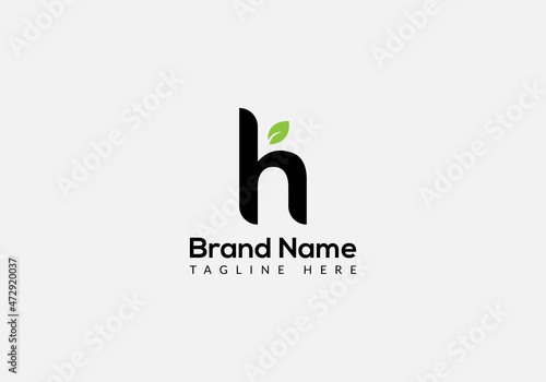 Abstract h letter modern initial lettermarks logo design