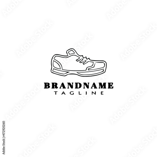 shoes cartoon logo icon design template black vector