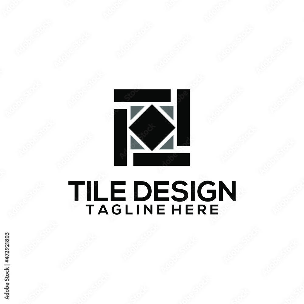 Abstract Tile Logo Concept Isolated in White Background Abstract Tile Logo Concept Isolated in White Background