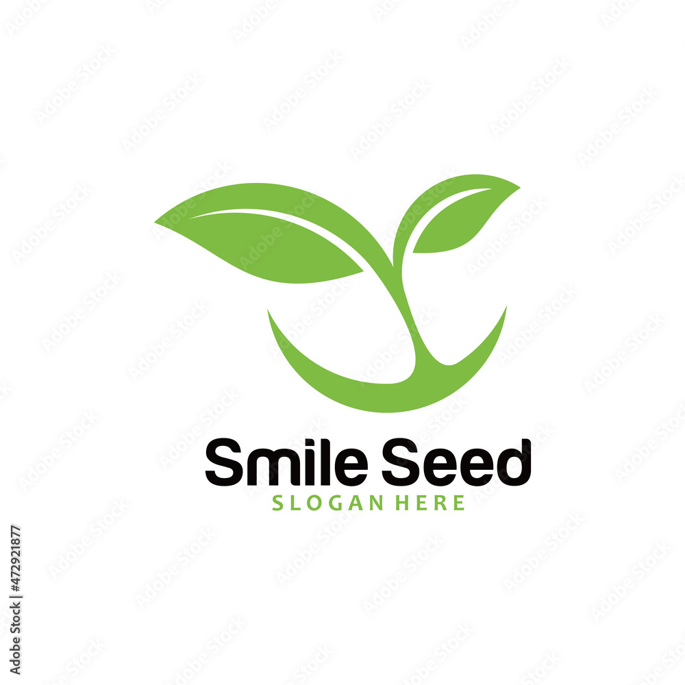 seed garden logo icon vector