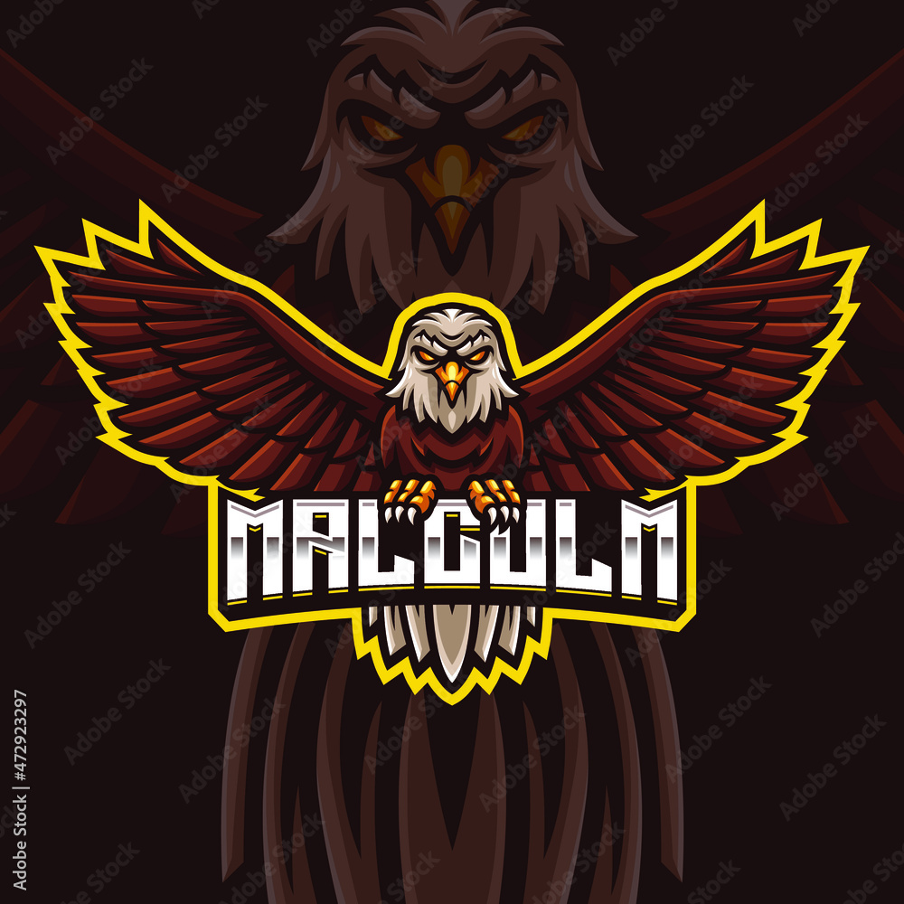 Fototapeta premium Eagle Mascot Gaming Logo Template