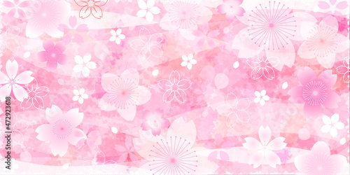 桜　春　和柄　背景
