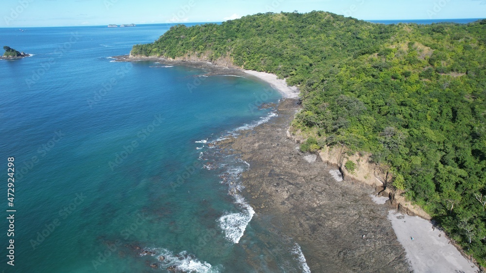 Coastline and beaches of Playa Dantas - Las Catalinas, Guanacaste, Costa Rica..