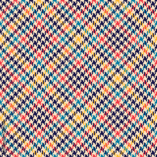Tartan plaid pattern tweed for spring autumn winter. Seamless multicolored pixel textured dog tooth check plaid vector for dress, jacket, skirt, scarf, trousers, other modern fashion fabric design.