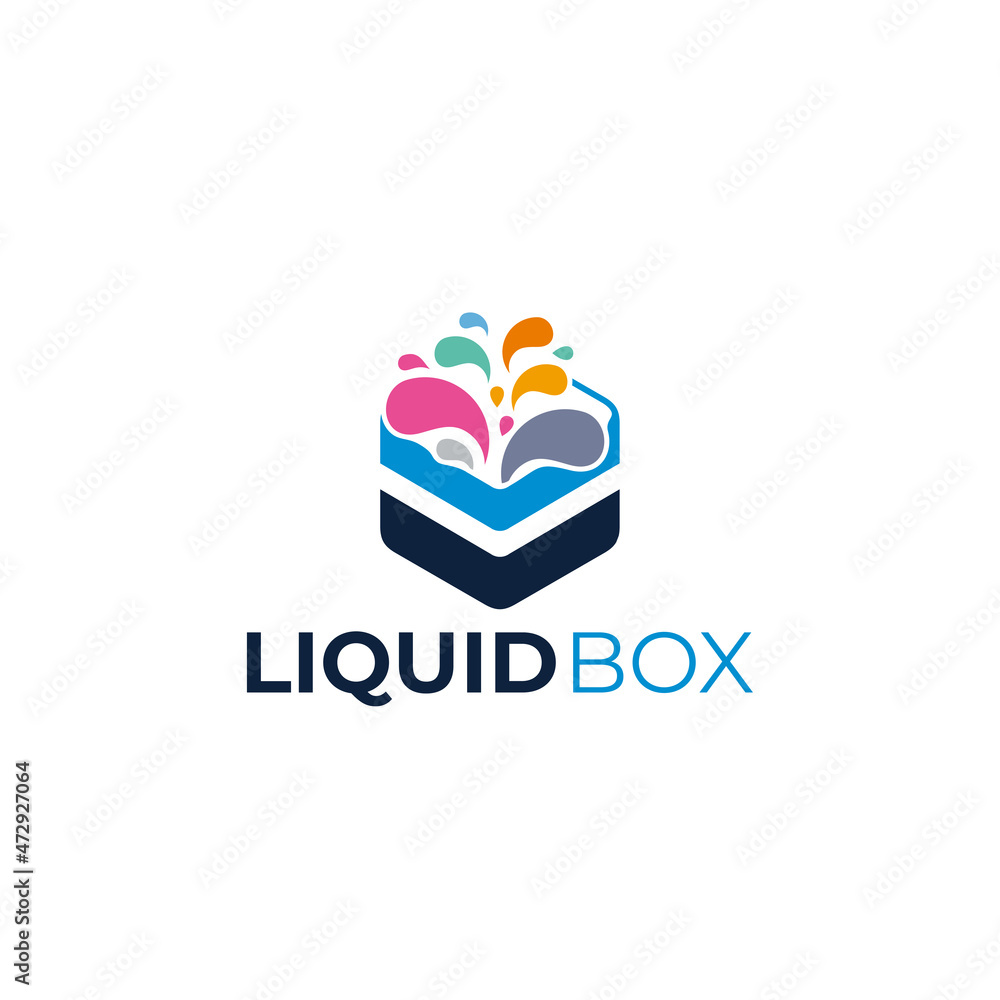liquid box logo icon vector isolated liquid box logo icon vector isolated