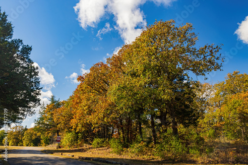 Fall color of the Osage Hills State Park