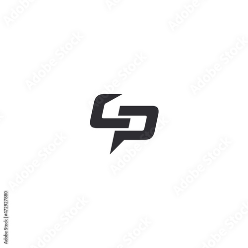 Initial letter CP template logo design