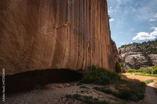 View on Whispering Cave in Echo Park Campground, Dinosaur Nation Monument, Utah and Colorado, USA photo