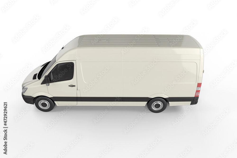 Pickup car on white background mock up Pickup car on white background mock up
