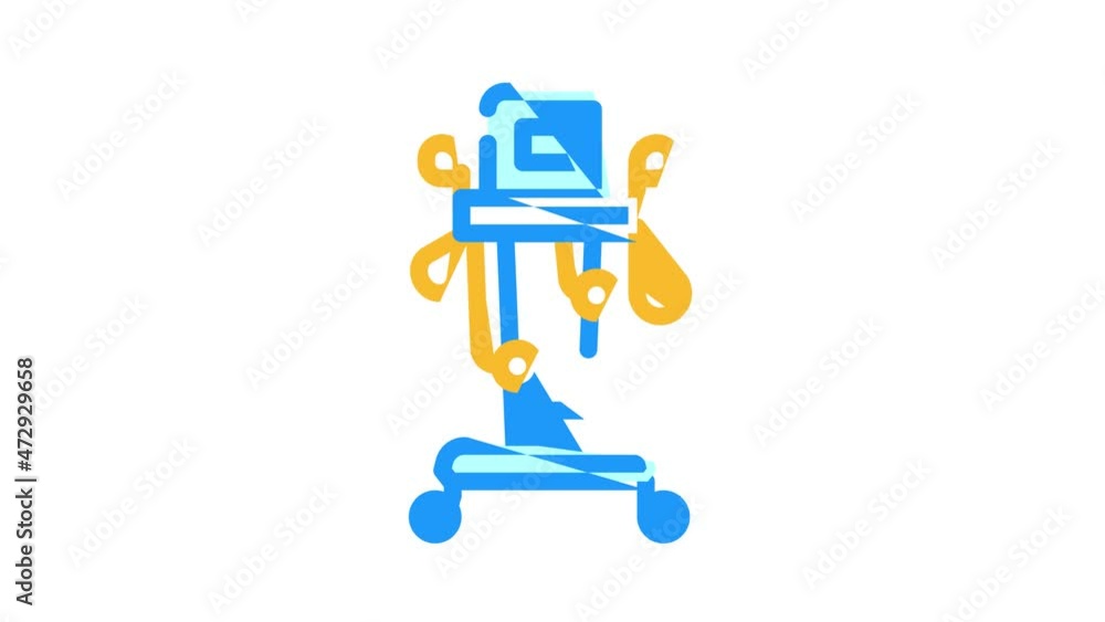 Physical Therapy Aid color icon animation. Magnetic Therapy Device And Laser, Massager, Physiotherapy Complex And Ultrasonic Inhaler Physical Therapy Aid color icon animation. Magnetic Therapy Device And Laser, Massager, Physiotherapy Complex And Ultrasonic Inhaler