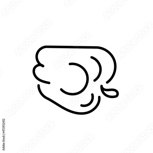 Vegetable, Pepper Monochrome Black Pictogram Isolated on White Background.