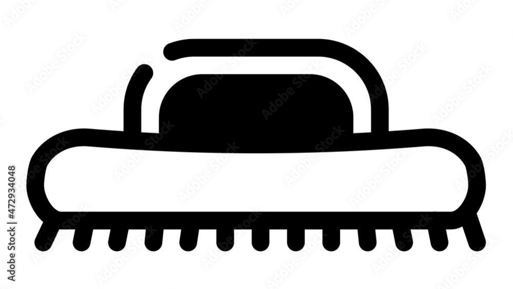 Microfiber For Clean line icon animation. Microfiber With Handle And Mop Head, Brush Cleaning Windows And Towel Roller Microfiber For Clean line icon animation. Microfiber With Handle And Mop Head, Brush Cleaning Windows And Towel Roller