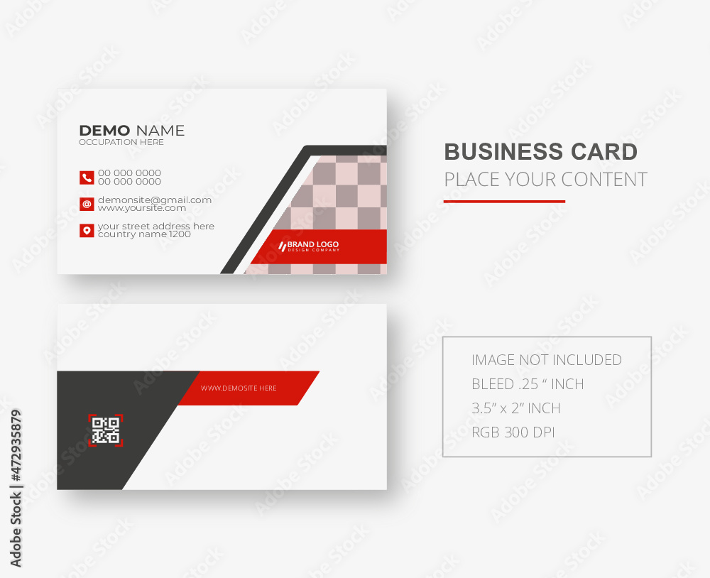 Modern business card print templates. Personal visiting card with company logo. Modern business card print templates. Personal visiting card with company logo.
