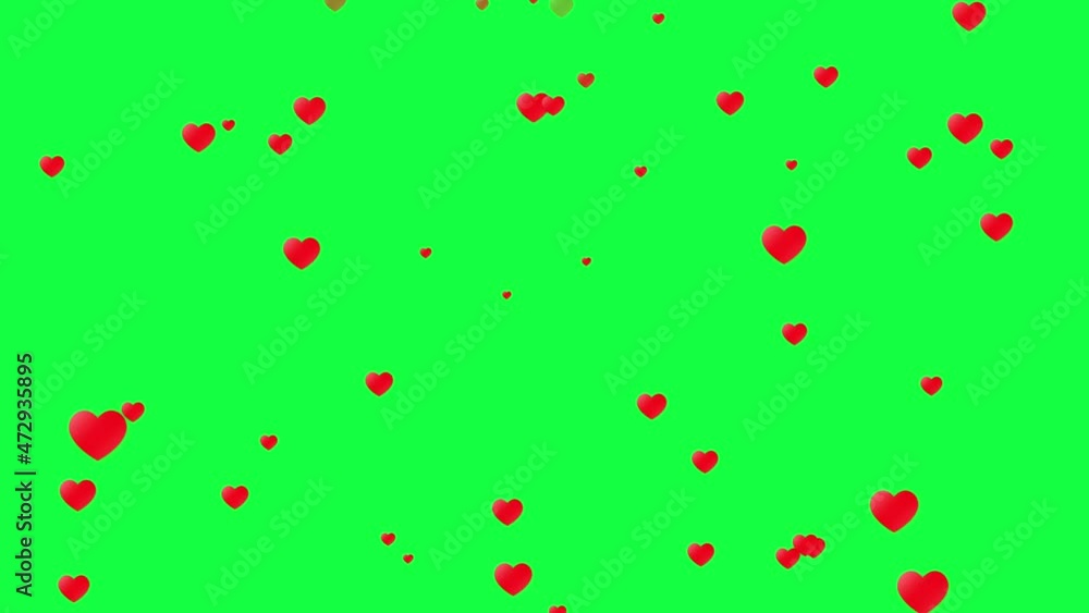 4K Social media Live style animated heart on green screen. 4K Social media Live style animated heart on green screen.