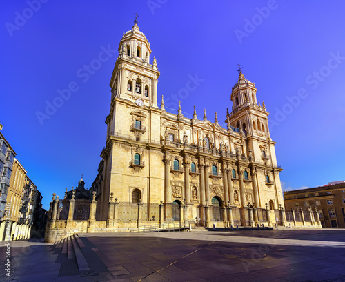 Impressive Catholic cathedral in the city of Jaen in Andalusia, Spain.