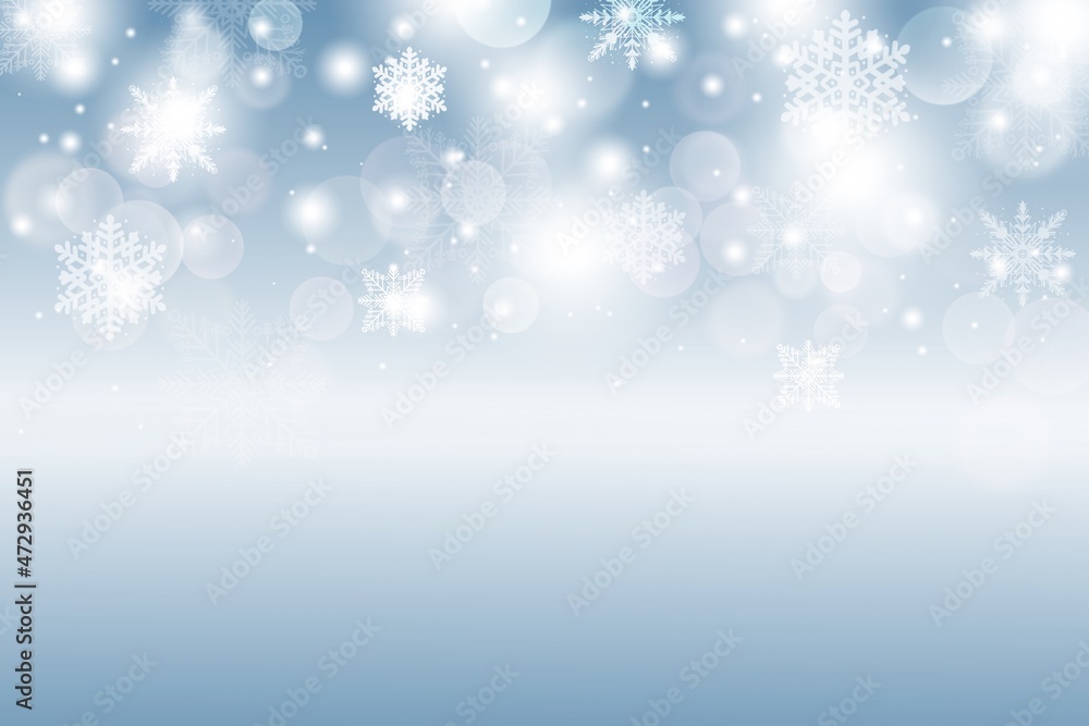 gray blue abstract background. white light and snowflakes Christmas blurred beautiful shiny lights use wallpaper backdrop and your product. gray blue abstract background. white light and snowflakes Christmas blurred beautiful shiny lights use wallpaper backdrop and your product.