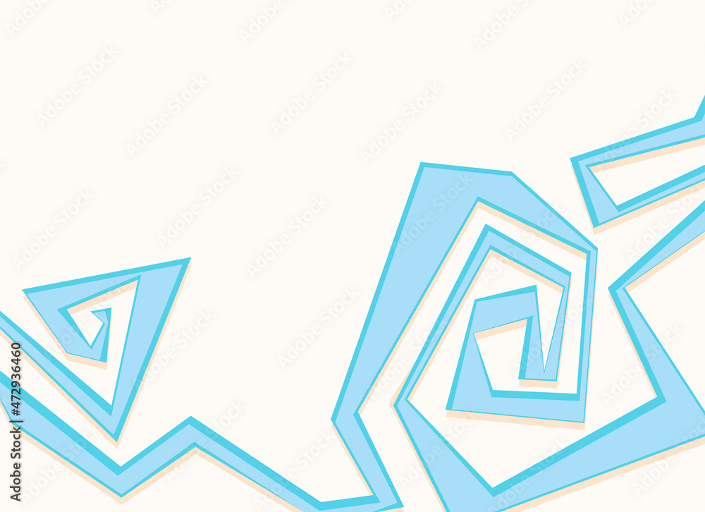 Abstract background with blue zigzag and curly lines pattern and some copy space area Abstract background with blue zigzag and curly lines pattern and some copy space area