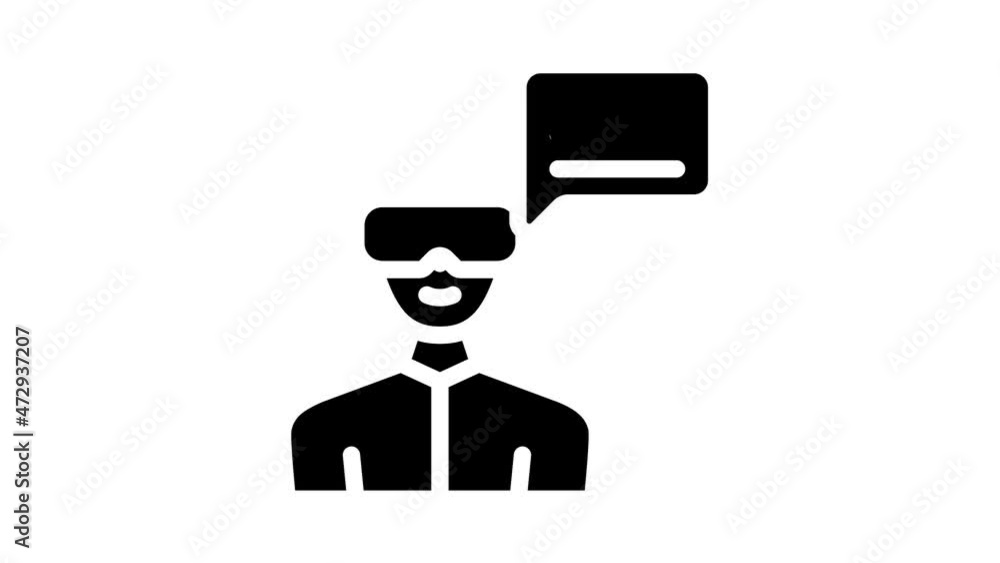 Vr Designer Occupation glyph icon animation. Programming And Design In Car Building, 3d Glasses And Modeling, Vr Designer Work Vr Designer Occupation glyph icon animation. Programming And Design In Car Building, 3d Glasses And Modeling, Vr Designer Work