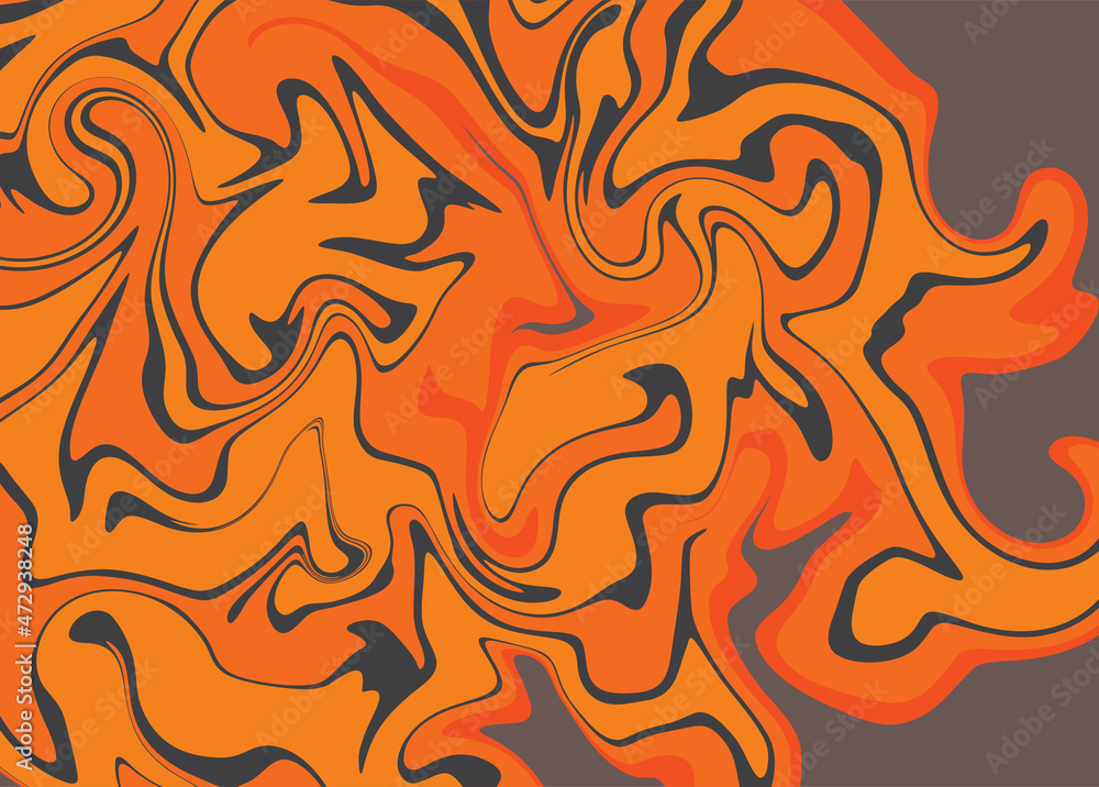 An illustration of abstract orange oil paint texture An illustration of abstract orange oil paint texture