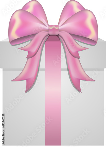 Vector illustration of a gift box with ribbon and bow