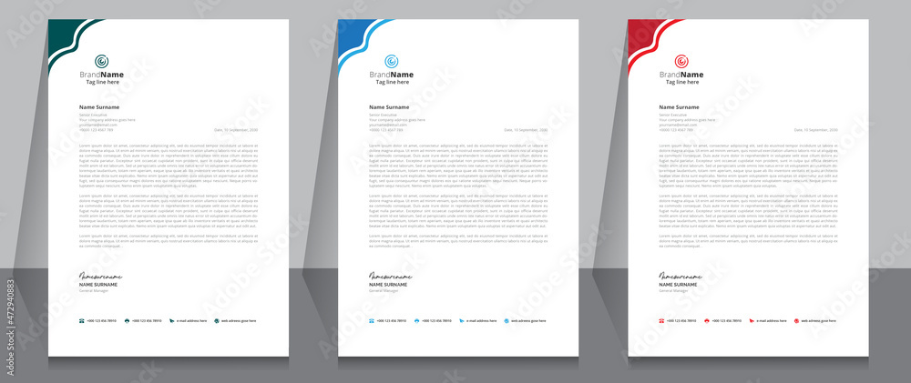 Letterhead format template, business style letterhead design template. Company letterhead template designs. Letterhead format template, business style letterhead design template. Company letterhead template designs.