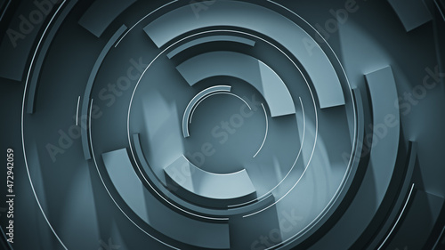 Rotating circle elements 3D...