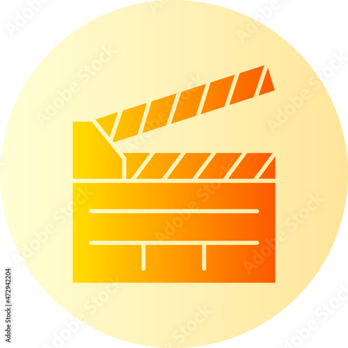 clapperboard gradient icon
