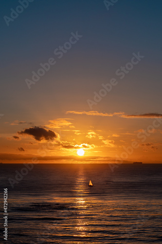 Sunset Over the Ocean