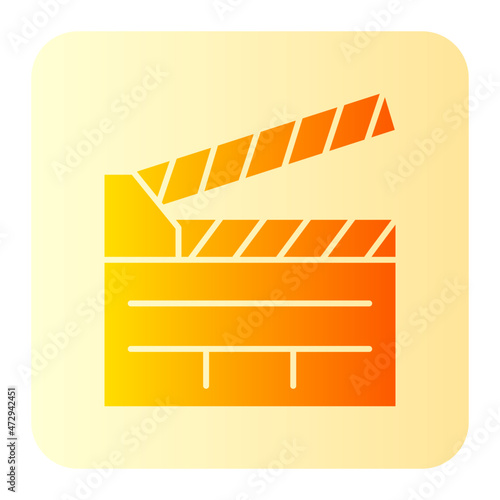 clapperboard gradient icon