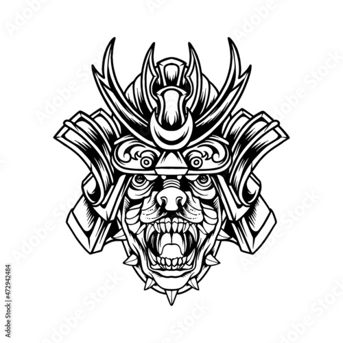 Dog Samurai Animal Silhouette