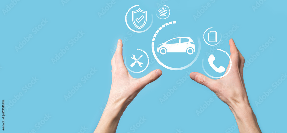 Digital composite of Man holding car icon.Car automobile insurance and car services concept. Businessman with offering gesture and icon of car Digital composite of Man holding car icon.Car automobile insurance and car services concept. Businessman with offering gesture and icon of car