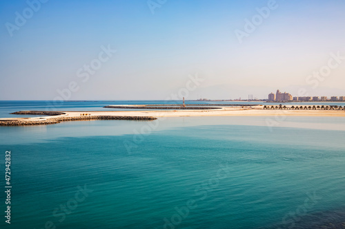 New bulk island for the built of new hotels near Marjan Island in emirate of Ras al Khaimah in the United Arab Emirates photo