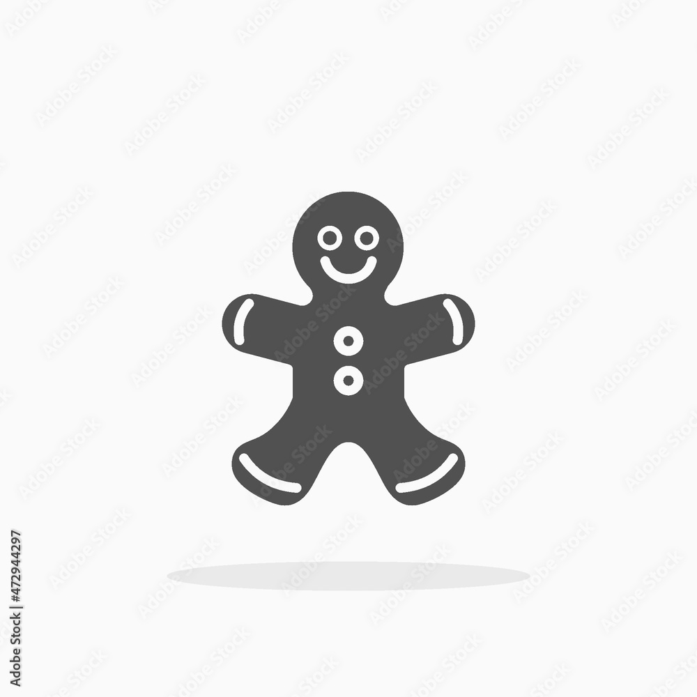 Gingerbread man icon. Solid or glyph style. Vector illustration. Enjoy this icon for your project. Gingerbread man icon. Solid or glyph style. Vector illustration. Enjoy this icon for your project.