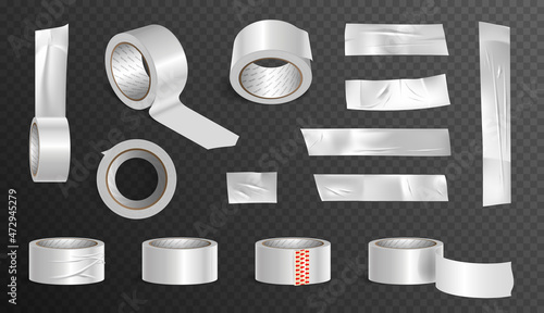 Tape Roll Pieces Transparent Set