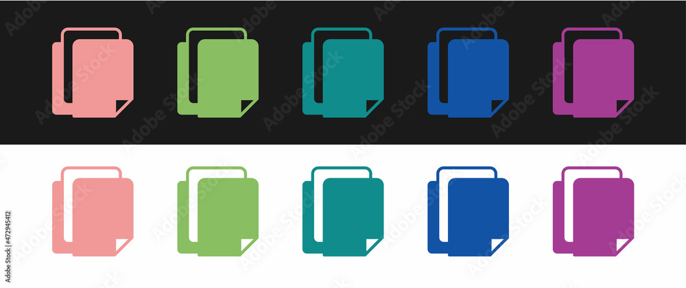 Set File document icon isolated on black and white background. Checklist icon. Business concept. Vector Set File document icon isolated on black and white background. Checklist icon. Business concept. Vector