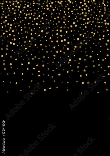 Golden Night Sequin Design. Isolated Spark Texture. Yellow Confetti Wedding Pattern. Blink Glitter Illustration. Gold Happy Background