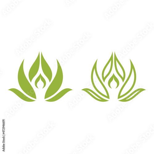 natural therapy logo icon vector