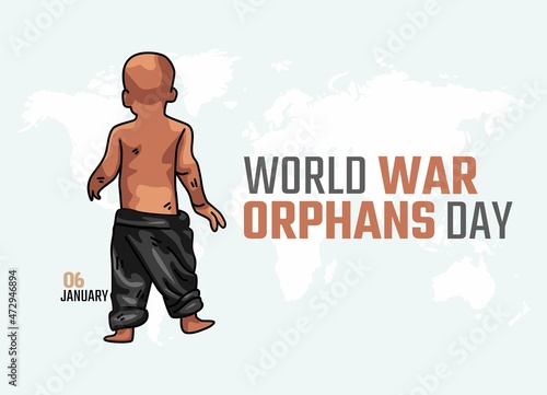 vector graphic of world war orphans day good for world war orphans day celebration. flat design. flyer design.flat illustration.