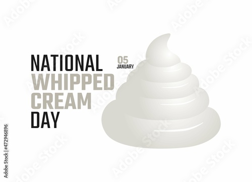 vector graphic of national whipped cream day good for national whipped cream day celebration. flat design. flyer design.flat illustration.