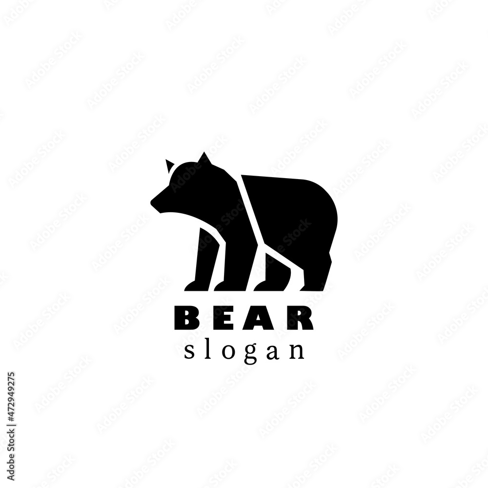 bear logo slogan vector design illustration bear logo slogan vector design illustration