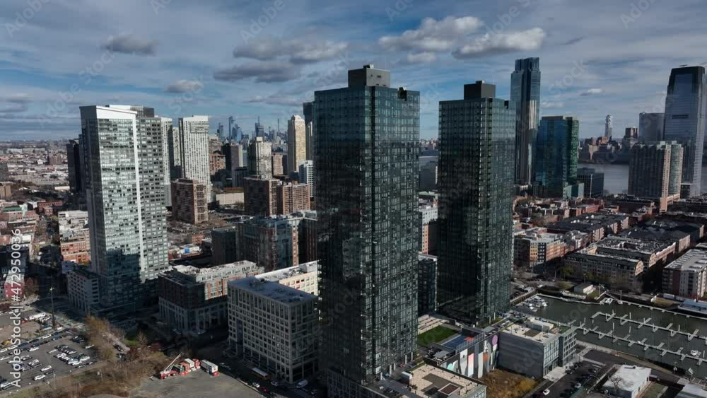 tighter flying clockwise around Jersey City with NYC in bkrd tighter flying clockwise around Jersey City with NYC in bkrd