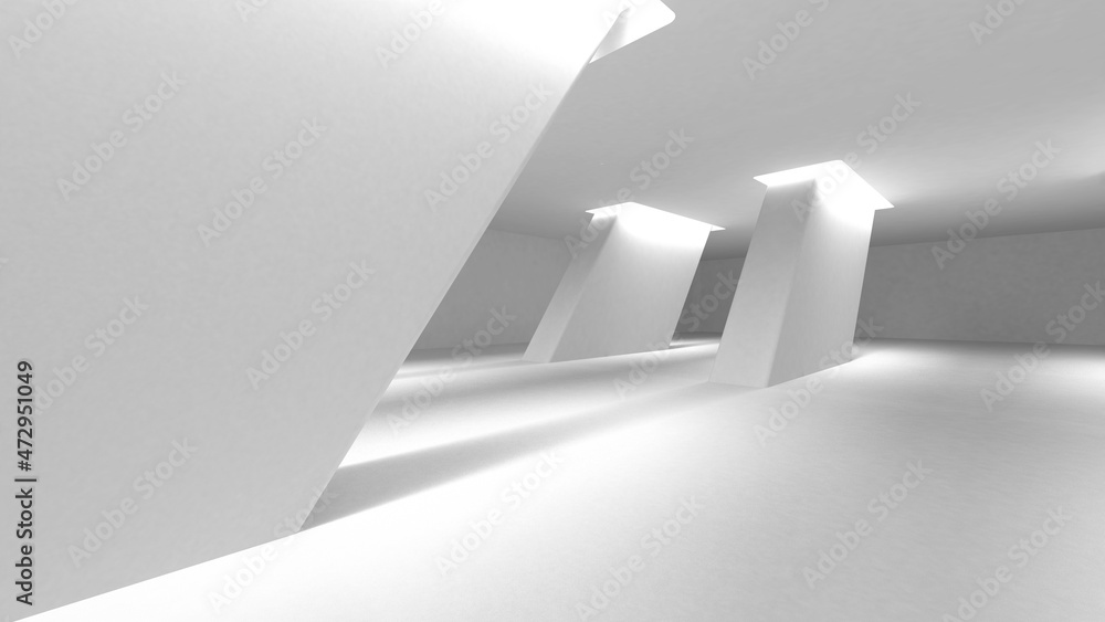 Fototapeta premium White Modern Background. Abstract Building Concept