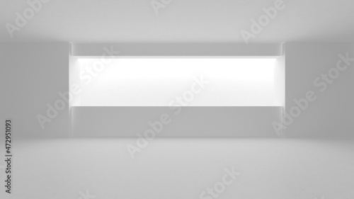 Wallpaper Mural Illuminated corridor interior design. Empty Room Interior Background Torontodigital.ca