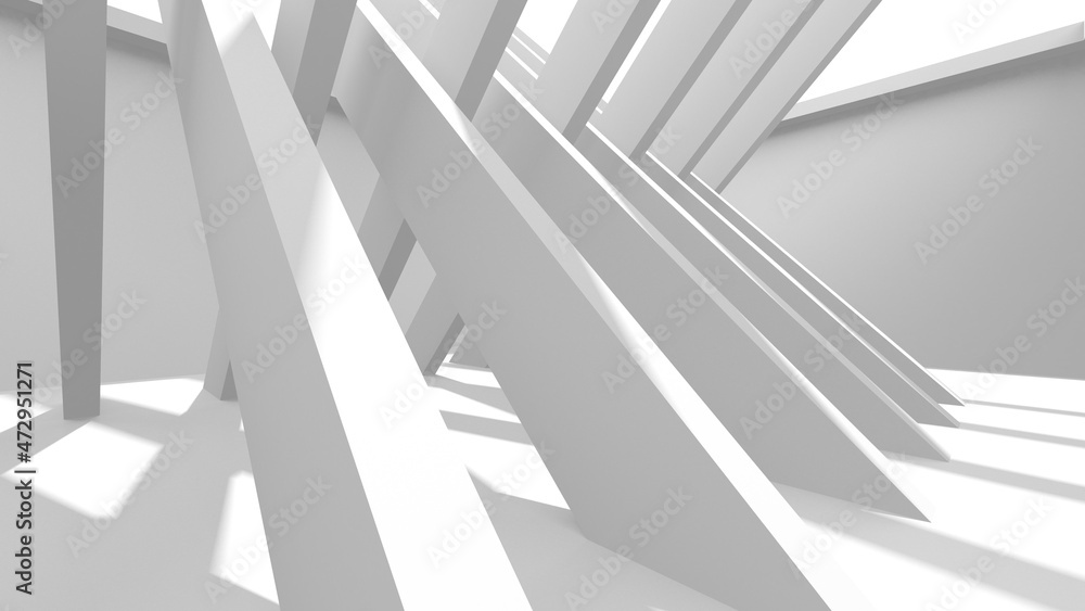 Abstract White Architecture Design Concept Abstract White Architecture Design Concept