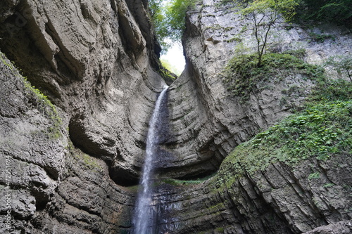 Beautiful waterfall in the mountains